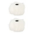 thumbnail image 4 of Deago Women's Winter Faux Fur Wrist Cuffs Fox Furry Bands Arm Warmer, White, 4 of 9