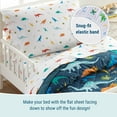 thumbnail image 5 of Wildkin Kids 4 Pc Toddler Cotton Bed in a Bag for Boys & Girls (Jurassic Dinosaurs Blue), 5 of 7