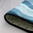 thumbnail image 6 of YFYANG 36"x24" Non-Slip Flannel Carpet Doormat, Living Room Bedroom Office Decorative Area Rugs, Indoor Blue Abstract Watercolor Waves Floor Mats, 6 of 7