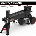 thumbnail image 4 of Hyper Tough 5 Ton Log Splitter, 15-Amp Induction Motor with Hydraulic Ram, Horizontal Use with Vertical Storage, 4 of 17