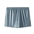 thumbnail image 1 of Calzoncillos bóxer elásticos de cintura media para hombre, transpirables, con costuras suaves, de seda helada, de color puro, para dormir, uso diario., 1 of 8