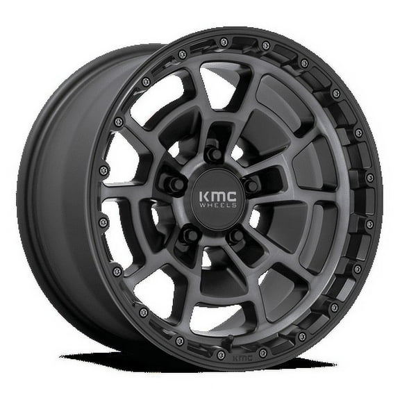 KMC Aluminum Rim KM718 SUMMIT 17X8.5in Satin Black with Gray Tint Finish, KM71878568400