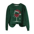 thumbnail image 4 of Women's Autumn Fashion Christmas Sweater Dressy Crew Neck Christmas Sweaters Novelty Funny Pullover Top, 4 of 4