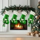 thumbnail image 1 of Bolsa de regalo navideña tejida para niños | Diseño de bastón de caramelo bordado | Decoración navideña colgante de 26 x 55 cm para chimenea o árbol, 1 of 5