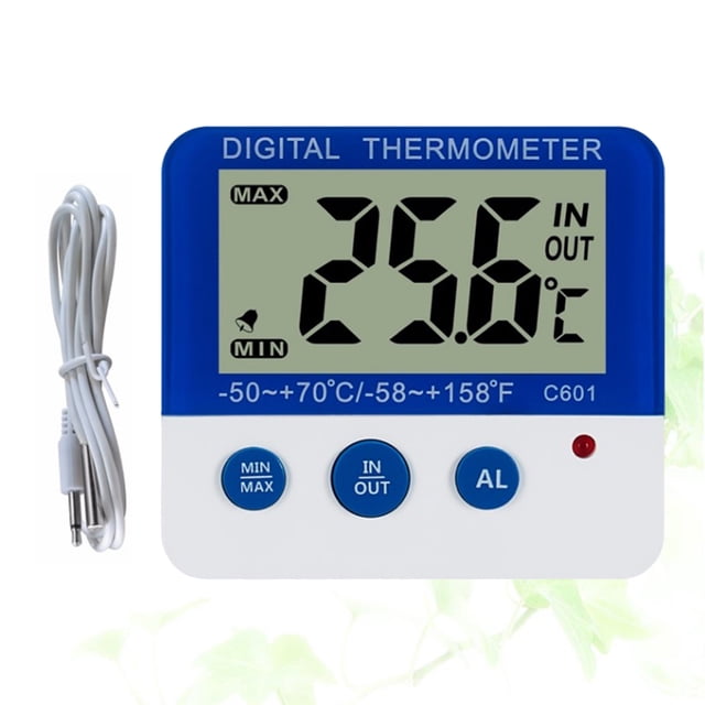 FONDOTIN 1Pcs C601 Thermometer for Refrigerator Monitoring with Temperature Alarm Range and ABS Material
