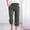 Army Green, variant on Sakmal Cropped Womens Capri Pants Cotton Linen Wide Leg Pants Spring Trendy Floral Drawstring Capris for Women L