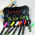 thumbnail image 2 of Musbetu 8Pcs Liquid Chalk Marker Erasable Square Nib Multi Colored LED Writing Blackboard Highlighter Fluorescent Neon Pen Store Supplies, 2 of 7