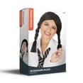 thumbnail image 3 of Womens Schoolgirl Wig Black Wigs Female Halloween Costume, 3 of 5