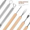 thumbnail image 3 of 14-in-1 Professional Clay Tools Kit for Daily Use with Durable Wood Metal and Zippered Bag Case, 3 of 8