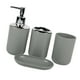 thumbnail image 1 of Juego de accesorios de baño, vaso para enjuague bucal, jabonera gris oscuro, 1 of 9