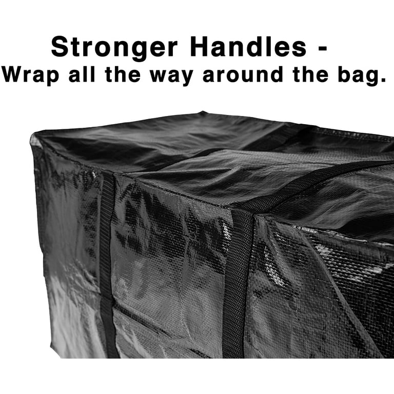 Heavy Duty Extra Large Moving Bags with Backpack Straps Strong  Handles & Zippers Storage for Space Saving Fold Flat Alternative to Moving  Box Made of Recycled Material Useful Items Under $10 