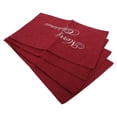 thumbnail image 2 of Table Pads, Comfortable Touch Christmas Placemats,  Looking Red 4PCS Table Placemats, Washable For Restaurant Kitchen, 2 of 8