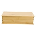 thumbnail image 6 of Raindrops Bamboo Cutlery Box with Lid for Kitchen Utensils Yellow Wooden Organizer Tray, 6 of 8