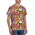 thumbnail image 2 of Bixox Men's Fruit-Flavored Ice-Cream Printed Short Sleeve Skinny Athletic T-Shirt, 2 of 6
