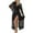 Black, variant on Fancifize Women's Long Satin Robe Silk Kimonos Bathrobe Long Sleeve Sleepwear Nightgown Sexy Mesh Full Length Robes