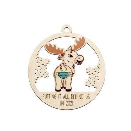 

5 Pcs Christmas Wooden Pendants Creative Xmas Tree Hanging Ornaments Decorations for Home Decor