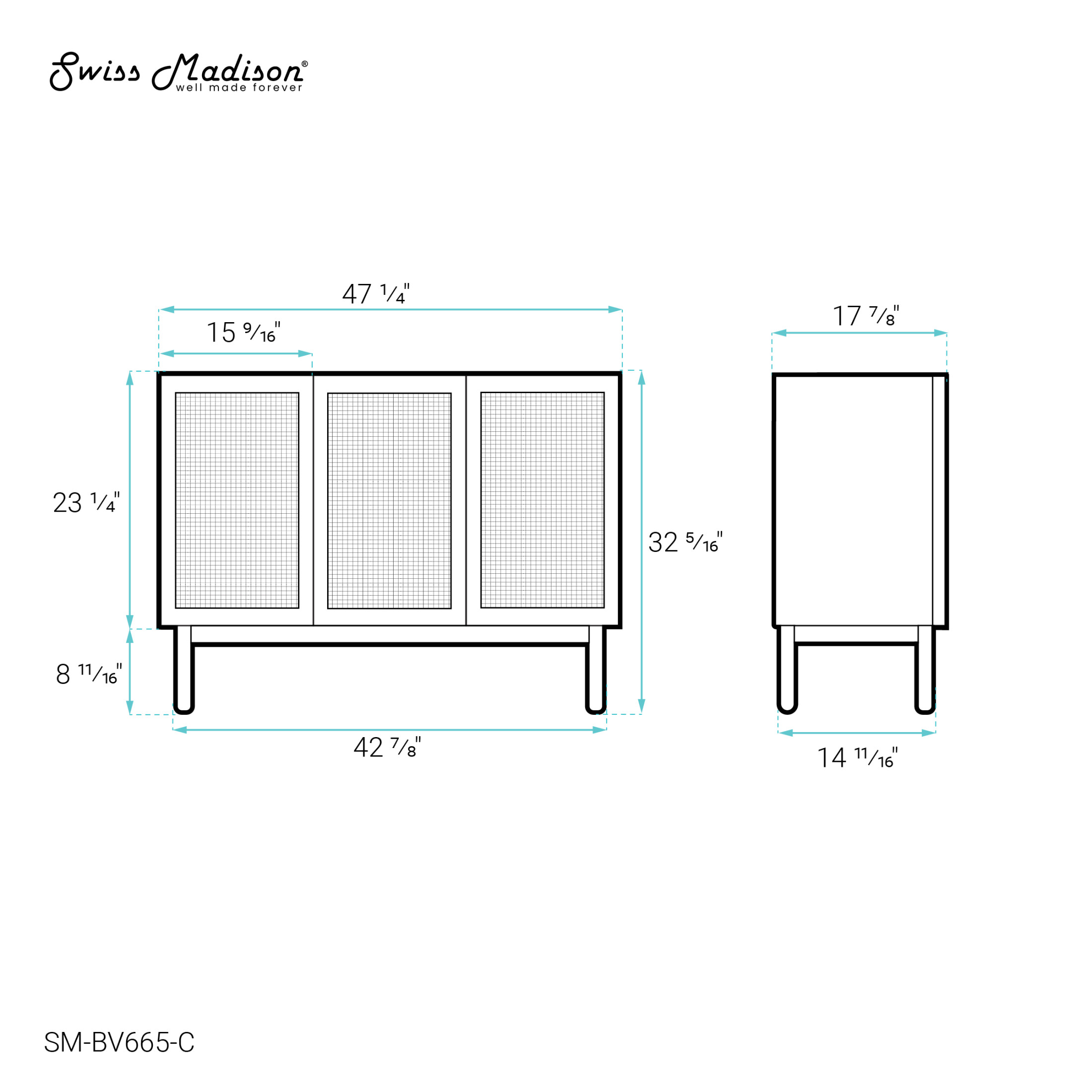Classe 48" Bathroom Vanity in Oak-Cabinet Only
