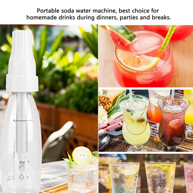 Noref Machine Portable de 1 L pour Eau Gazeuse, Machine à Boisson Maison au Carbonate