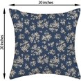 thumbnail image 2 of Spring Flower Pillow Covers 20x20 Chinoiserie Navy Blue Floral Farmhouse Decor Throw Pillows Case for Couch Seasonal Pillowcase Outdoor Decorative Cushion Case for Sofa Bed Decorations Set of 2, 2 of 6