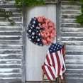 thumbnail image 6 of ZhangC 250th Anniversary Patriotic Wreath for Front Door, 15.8x15.8 Inch 4th of July Artificial Wreath Decorations, Red White and Blue Ribbon Wreath for Memorial Day, 6 of 9