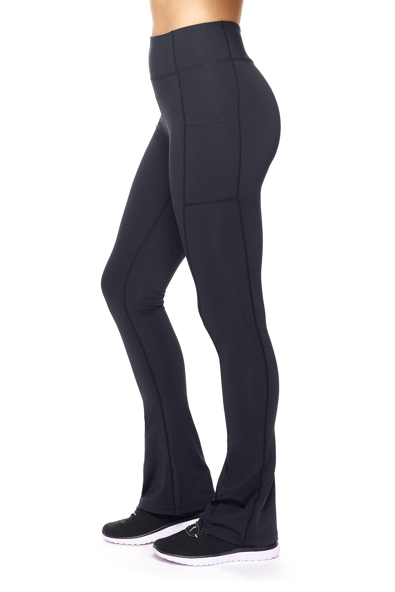 Expert Brand Women's Gym Yoga Airstretchâ¢ High-Waist Flare Leggings w/ Cell Pockets - Walmart.com