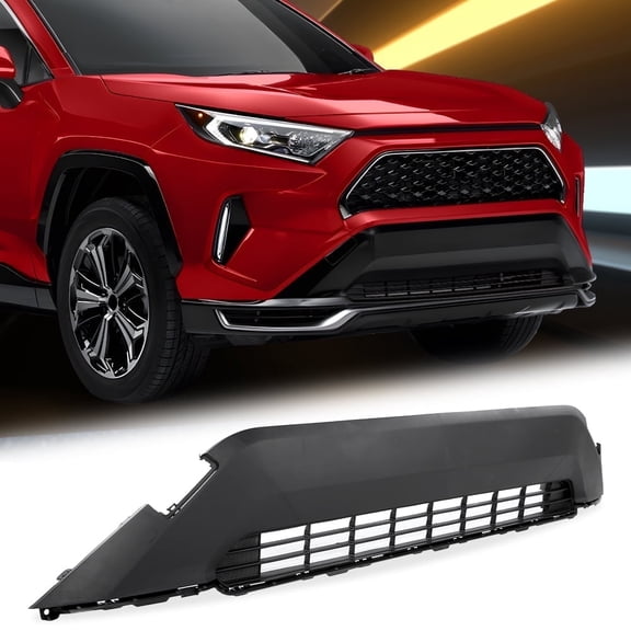 CROSSDESIGN Front Bumper Grille Lower Grill Fit for Toyota Rav4 2019-2022