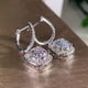 thumbnail image 4 of Exquisitos pendientes de mujer con microincrustaciones de circonitas Joker con hebilla de oreja, joyería europea y americana, 4 of 6