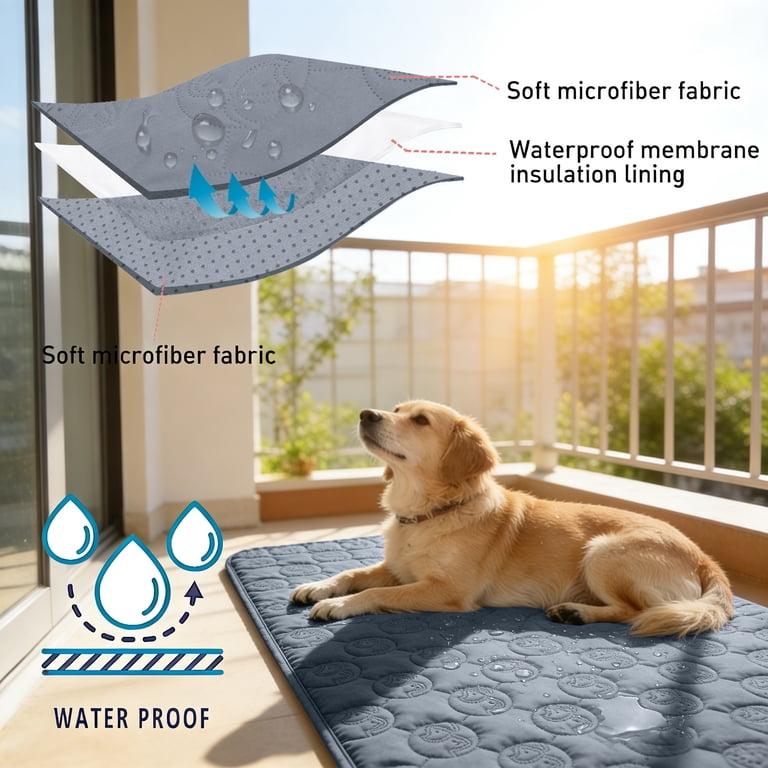 Waterproof Dog Blanket, Non-Slip 30x50 Gray photo 5