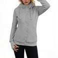 thumbnail image 5 of Womens Zip up Hoodies Cropped Sweatshirts Casual Comfy Cute Zip Jackets Fashion Trendy Fall Outfits, 5 of 7