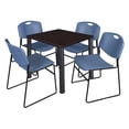 thumbnail image 2 of Regency Kee 42 in Square Breakroom Table- Mocha Walnut Top, Black Legs, 4 Zeng Stack Chairs- Grey, 2 of 2