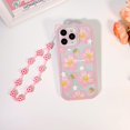 thumbnail image 2 of Compatible for iPhone 11 Pro Max Case Clear Cute Flower Floral with Chain for Girls Women Pattern Soft TPU Shockproof Protective Girly for iPhone 11 Pro Max-Pink Flower, 2 of 13