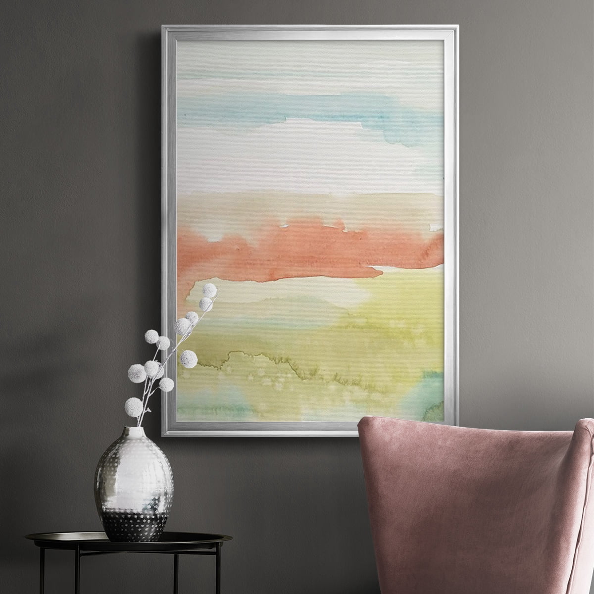 Blushing Sunrise II Premium Framed Print, in Gold, Black, or Silver - Ready to Hang