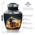thumbnail image 2 of Quad Bike Rider Kicking Up Dust Grandiose Large Cremation Urn - Adult Human Ashes Respect Funeral Urns For Human Ashes - Memorial Urns 10 Inch, 2 of 5