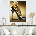 thumbnail image 2 of Designart Golden Mechanic High Heel IV Canvas Wall Art, 2 of 5