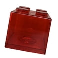 thumbnail image 4 of Hucha transparente rectangular con diseño de bloques de construcción para ahorrar dinero, para niños y niñas, color rojo, 8,9 x 8,9 x 9,2 cm (3,5 x 3,5 x 3,6 pulgadas)., 4 of 12