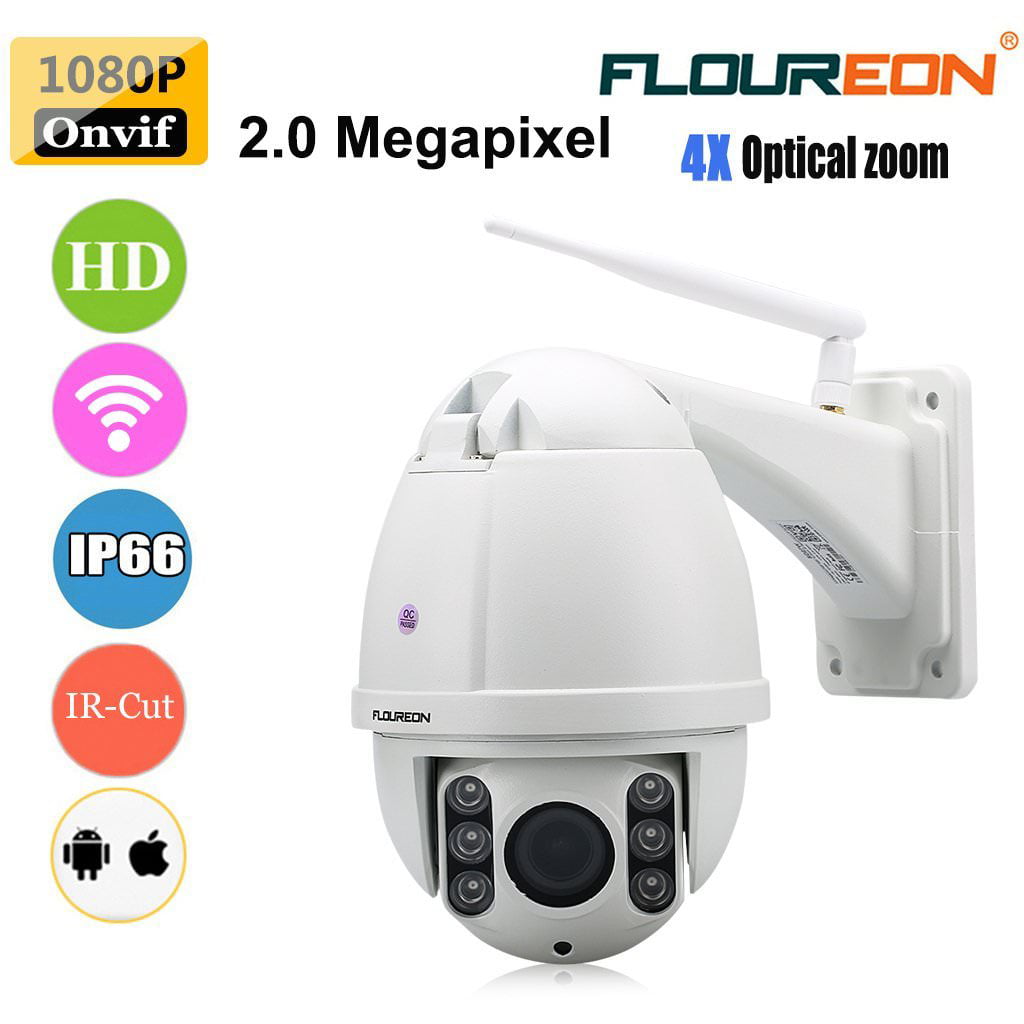 FLOUREON Outdoor PT 960P Wireless WiFi IP Dome Camera CCTV Security IR Webcam SD 