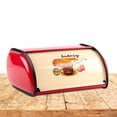 thumbnail image 3 of Caja de Pan de Metal con Tapa Enrollable, Contenedor de Pan de Metal, Almacenamiento de Pan, Soporte para Pan, Contenedor de Pan, Organizador para Mostrador de Cocina, 3 of 6