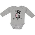 thumbnail image 3 of Inktastic Letter G Monogram Tribal Arrow Girls Long Sleeve Baby Bodysuit, 3 of 5