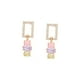 thumbnail image 1 of Aretes Largos Dama Swarovski Multicolor Pastel Oro 14K Lam dorado Unitalla, 1 of 7