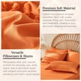 thumbnail image 6 of Davulos Tufted Comforter Set 7 Pieces Bed in a Bag Queen Size Shabby Chic Boho Comforter and Sheet Set with Pom Pom Textured Complete Bedding Set (Orange,Queen), 6 of 8