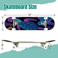 thumbnail image 2 of 31'' Complete Skateboard 7 Layer Canadian Maple Double Kick Deck Skateboards print pink purple blue turtles dark Skate Board for Beginner Adult Gifts, 2 of 5