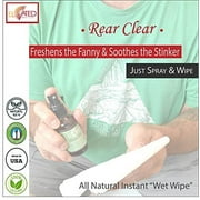 ELEVATED Rear Clear - Toilet Paper Spray for Wiping – Makes Flushable Wipes for Adults – Cleanse & Moisturize - Baby Wipes for Men Women – Cloth Wipes - Flushable Wet Wipes Alterna