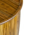 thumbnail image 3 of 22x22x25" Cozy Mango Wood Drum Side Table With Tray Top - Build A Home Atmosphere Modern Redefine Your Living Room, 3 of 3