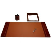 Dacasso D3037 Mocha Leather 3-Piece Desk Set