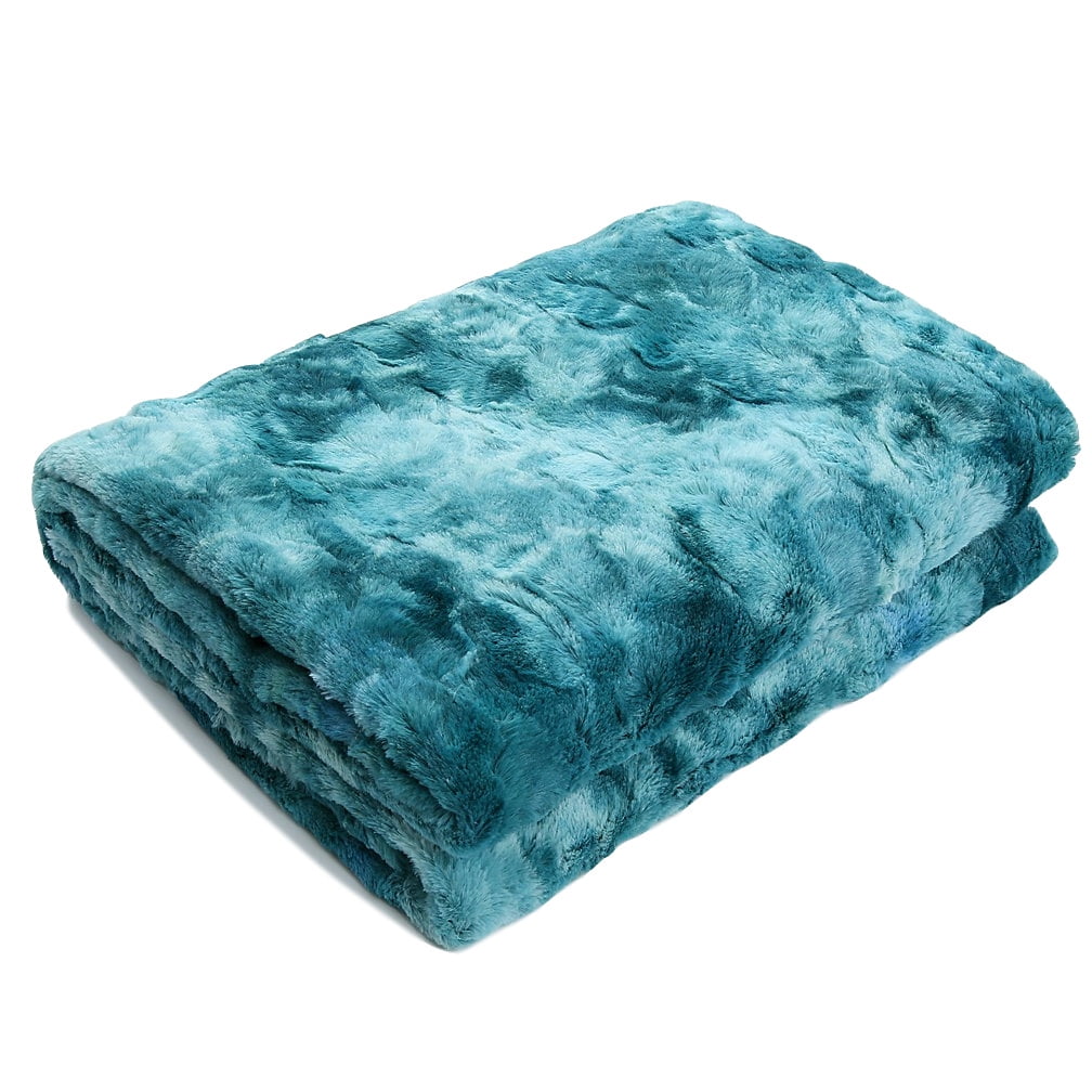 Rush Faux Fur Throw Blanket Tie dye Fuzzy Fluffy Super Soft Furry Plush Decorative Comfy Shag Thick Shaggy Throws Sofa Bed 50x60 inches S2470 in Moldova at MDL 2656 Rating 5