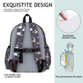 thumbnail image 5 of Princess and Swan Blue Pattern Cute School Backpack with Padded Back and Adjustable Shoulder Straps 13.4"x11"x4.7", 5 of 5