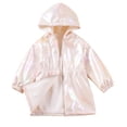 thumbnail image 2 of Spring Hooded Jackets for Girls and Boys Zipper Long Sleeved Elastic Waist With Velvet Coat Colorful Cool Zipper Jackets, 2 of 9