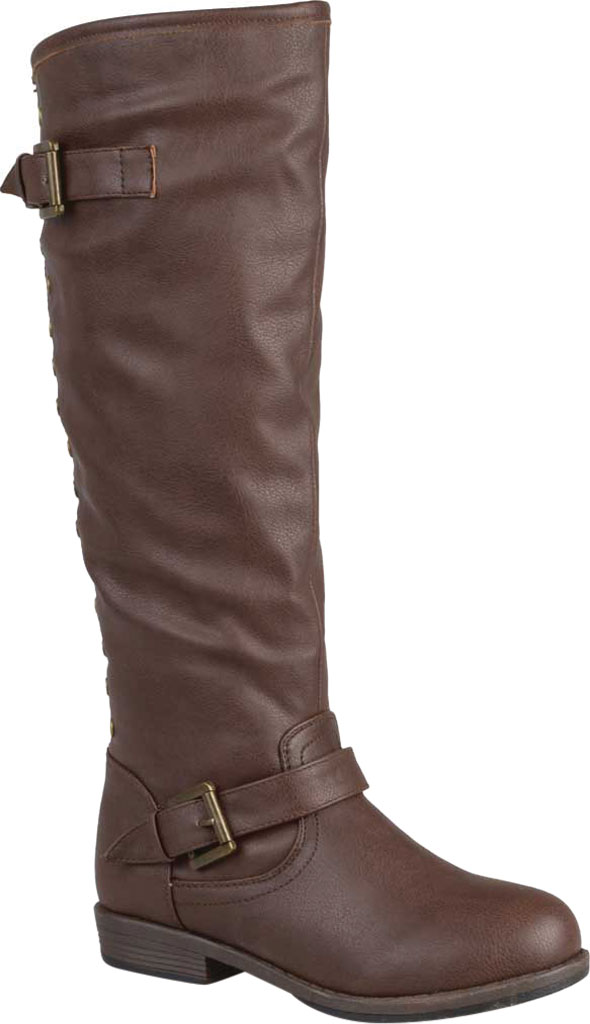 Womens Wide-Calf Knee-High Studded Riding Boot - Walmart.com