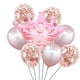 thumbnail image 3 of Juego de globos de látex de aluminio, decoración de fiesta de cumpleaños, boda, Baby Shower, corona de princesa, rosa, rosa, azul, medio, 1 Juego, 3 of 4