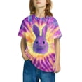 thumbnail image 2 of THDHVS Shirts for Girls,Girls Tops,Girl Short Sleeve Tees Easter Graphic Cotton Summer T-Shirts Purple 3-4 Years, 2 of 4